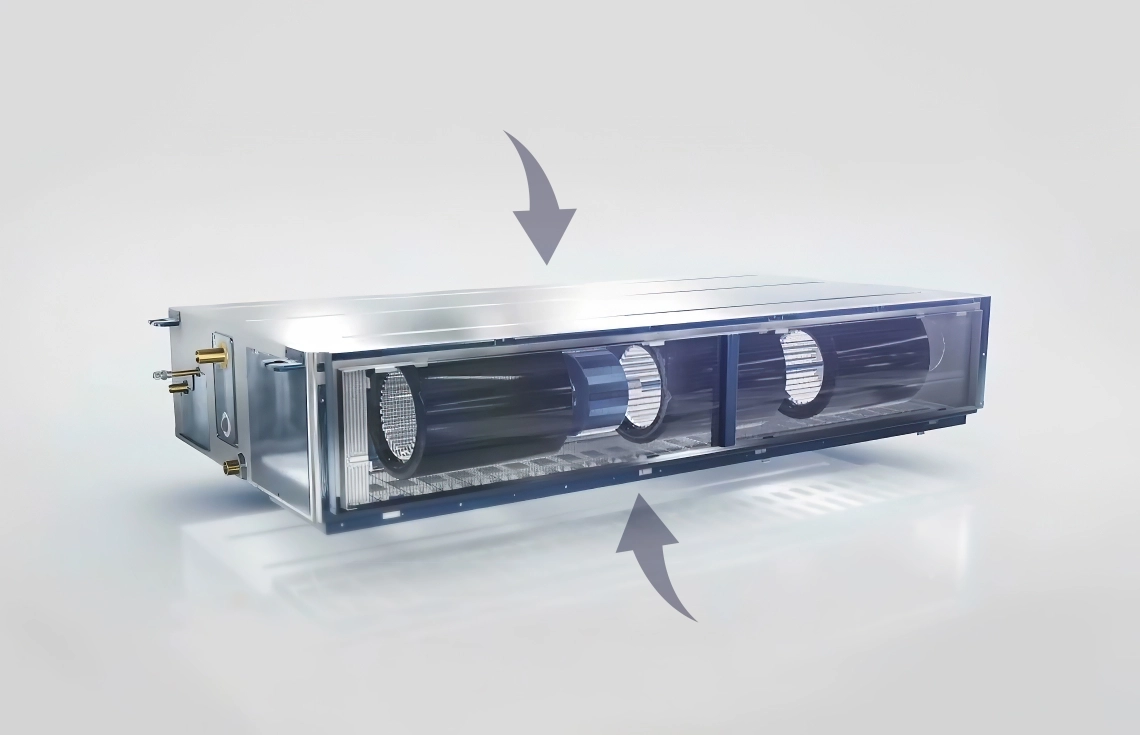 Diseño compacto de conducto MyCond Medium ESP con doble ventilador