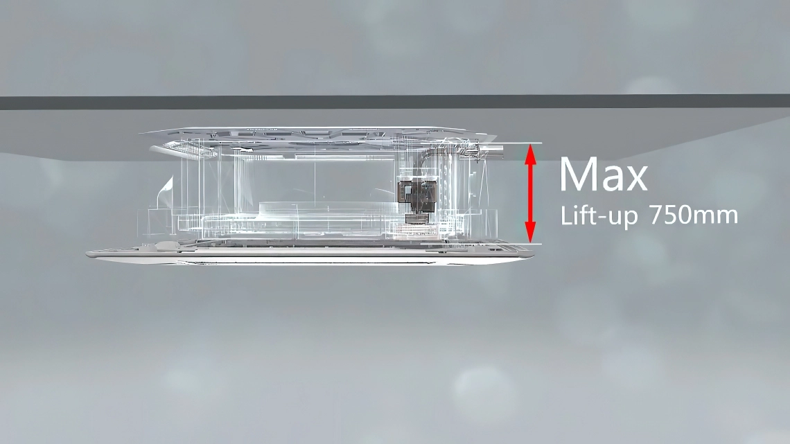 Cassette MyCond de 4 vías (570*570), altura de la carcasa 750 mm