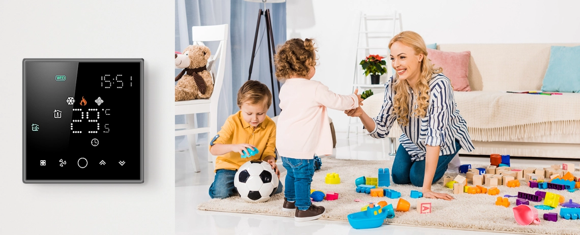 Termostato fan coil MyCond Block: clima confortable para la familia