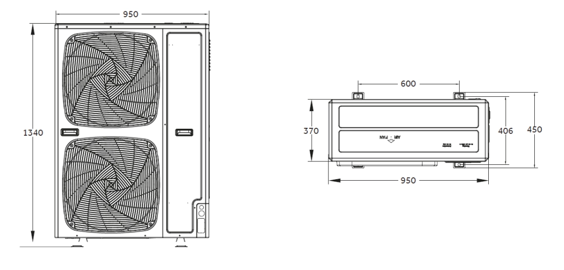 Dimensiones totales de MyCond MRF S - 1