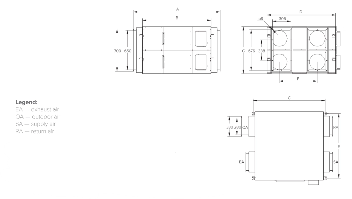 MyCond MVS***-DW Dimensiones totales - 4