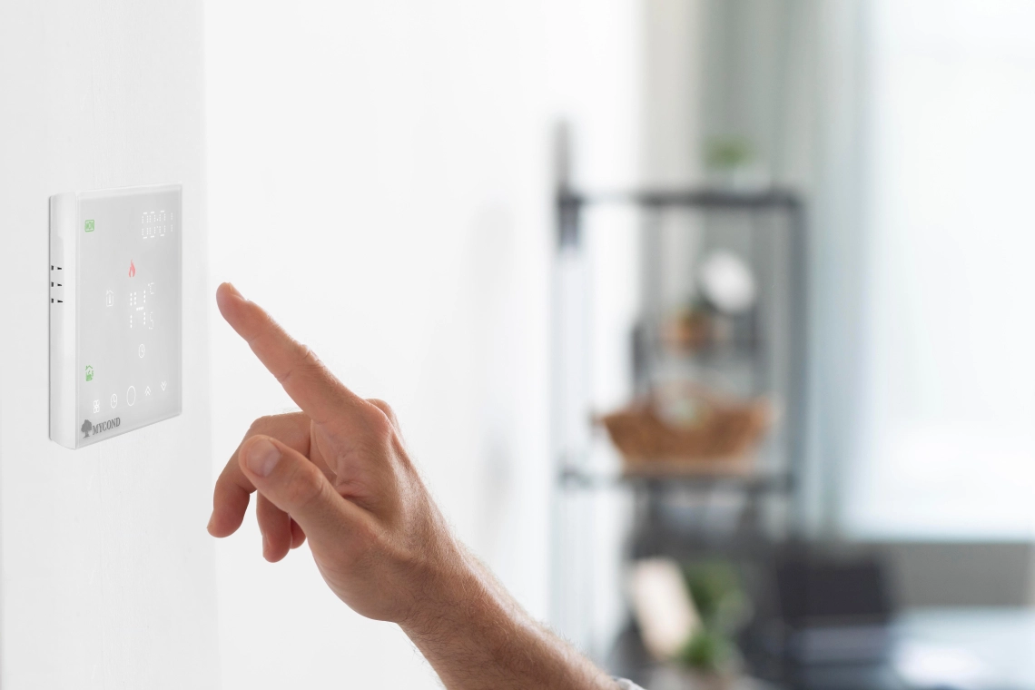 Control táctil de la calefacción por suelo radiante MyCond Mycond Block