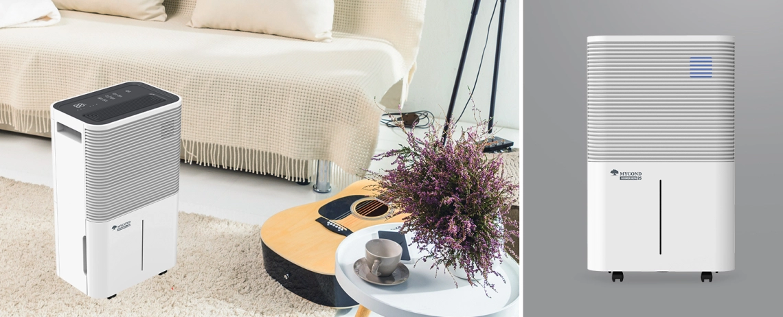 Deshumidificador MyCond Roomer Hepa serie 25 con diseño ecológico.