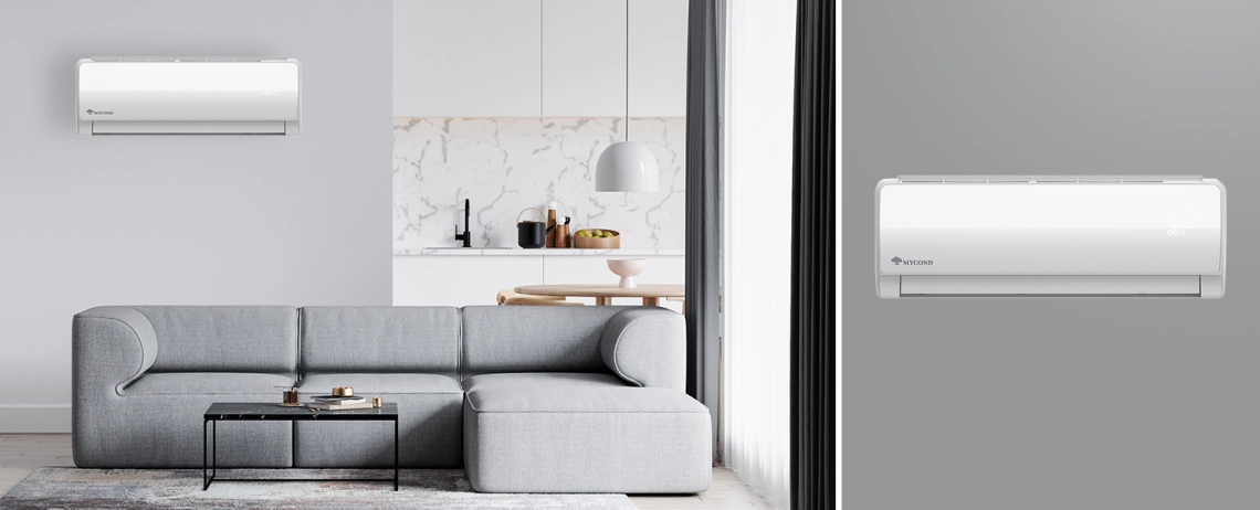 MyCond Ventilador mural de la serie MHW con un diseño elegante.