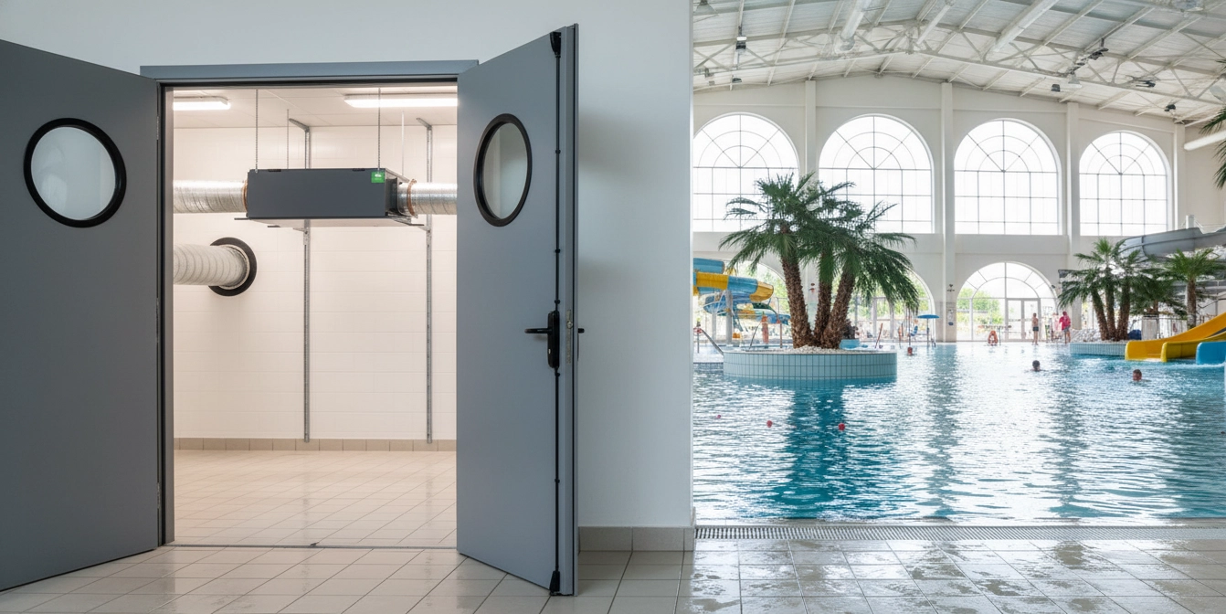 Deshumidificador de conductos para piscinas - protección del equipo contra la corrosión Mycond MSHAC