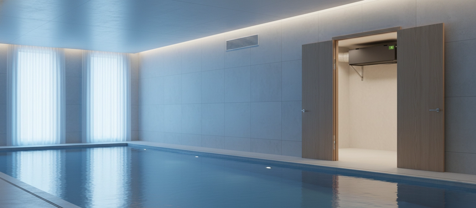 Deshumidificador para conductos Mycond MSHAC para piscinas: ambiente limpio y seco